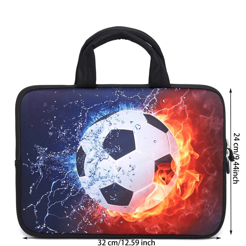 HAPLIVES 11" 11.6" 12" 12.1" 12.5" inch Laptop Carrying Bag Chromebook Case Notebook Ultrabook Bag Tablet Cover Neoprene Sleeve Fit Apple MacBook Air Samsung Google Acer HP DELL Lenovo Asus(Football Fire) - Image 2